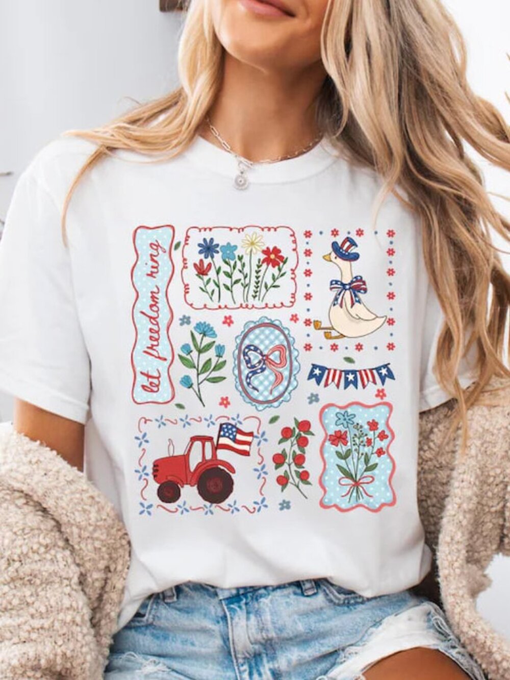America 250th Shirt, 4th of July Tee, Cute Goose Shirt